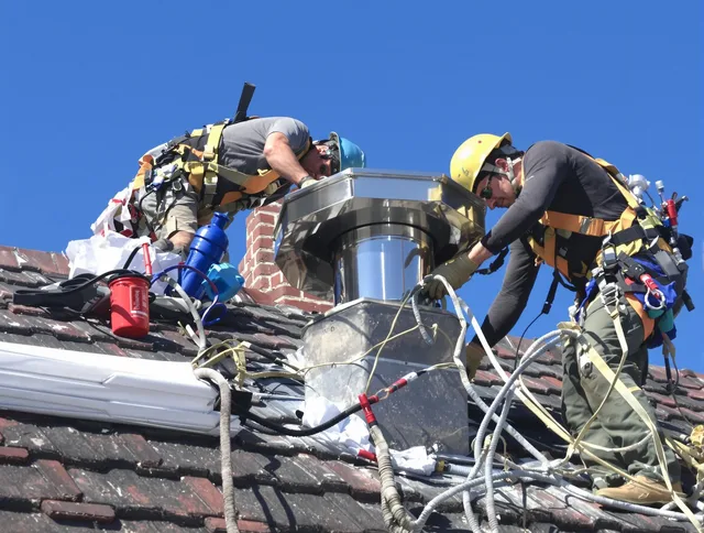 Protective chimney cap installed by East Lyme Chimney Sweep in East Lyme, CT