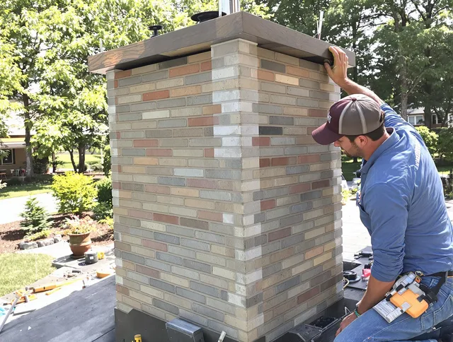 East Lyme Chimney Sweep completing a modern chimney remodel in East Lyme, CT