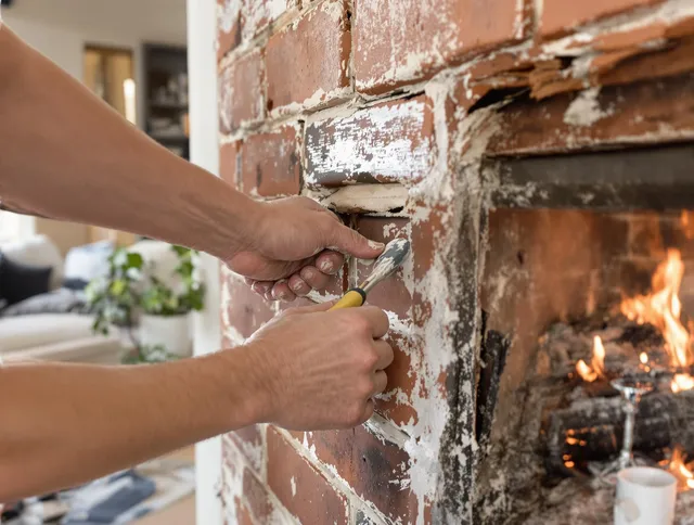 Routine fireplace repair by East Lyme Chimney Sweep in East Lyme, CT